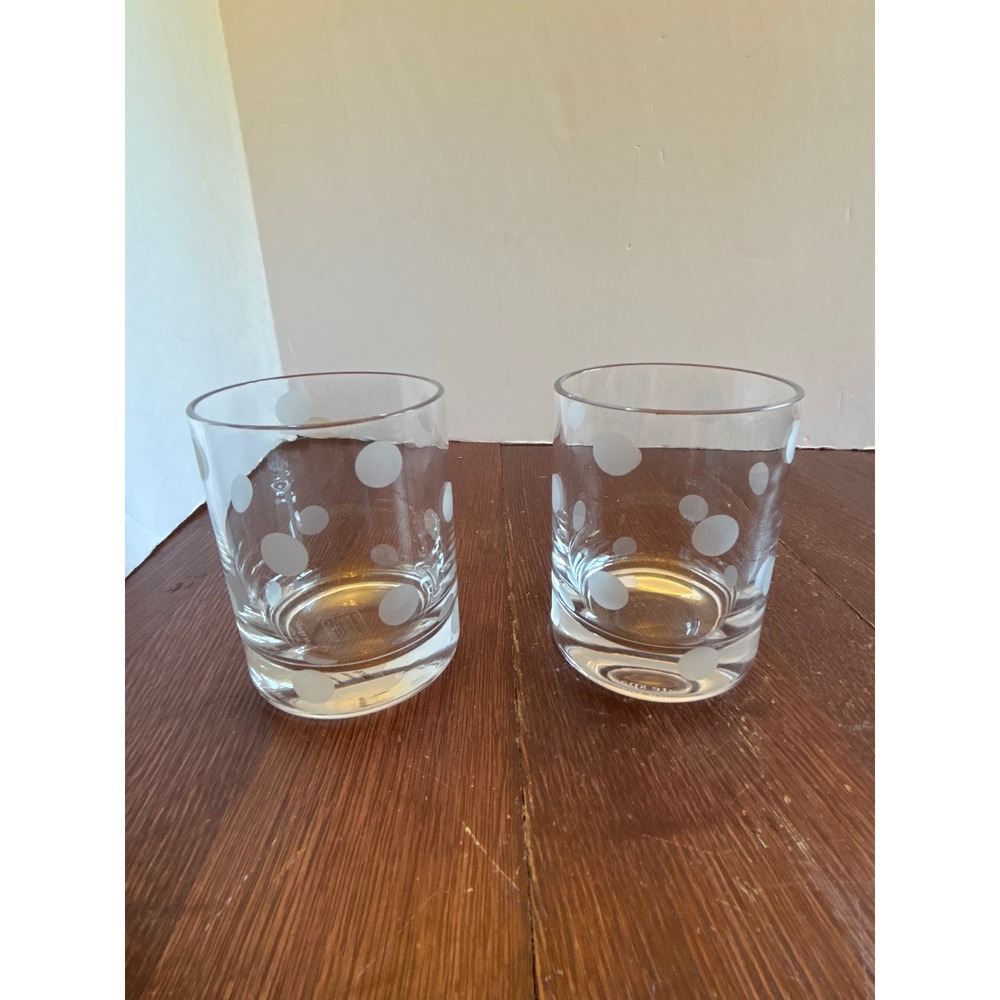 Kate Spade New York‎ Lenox Larabee Dot Double Old Fashioned Glasses Set 2 Clear